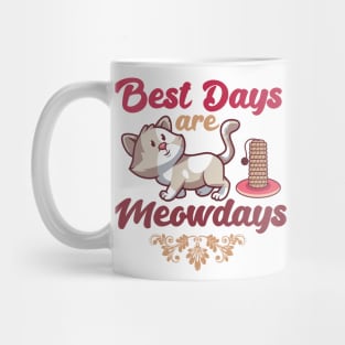 Best Days Are Meowdays Cute Funny Cat Lover Design Mug